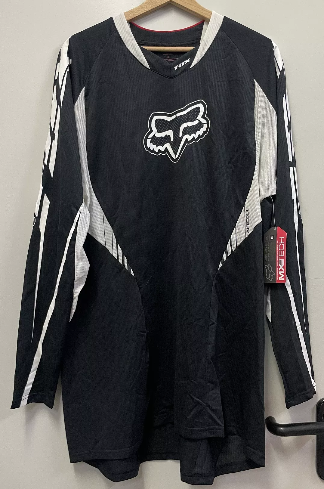 Maillot motocross Fox noir/blanc T.XL