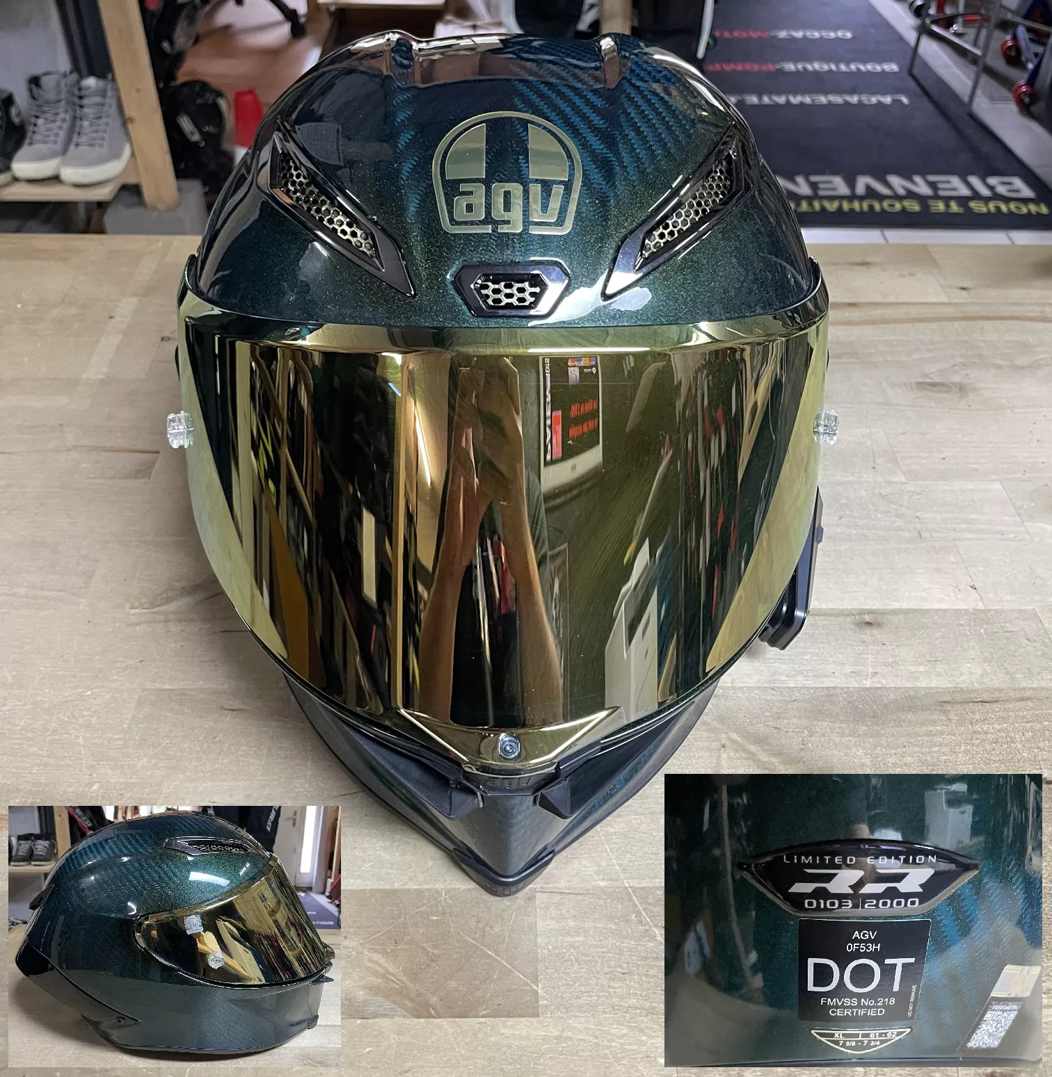 Casque intégral AGV T.XL + intercom Cardo