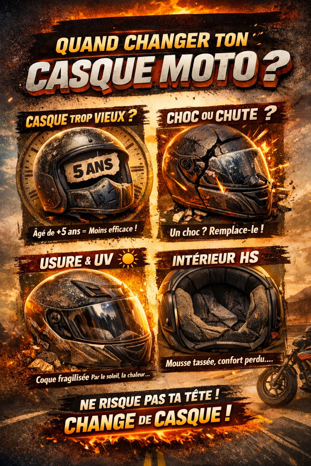 Quand changer mon casque moto