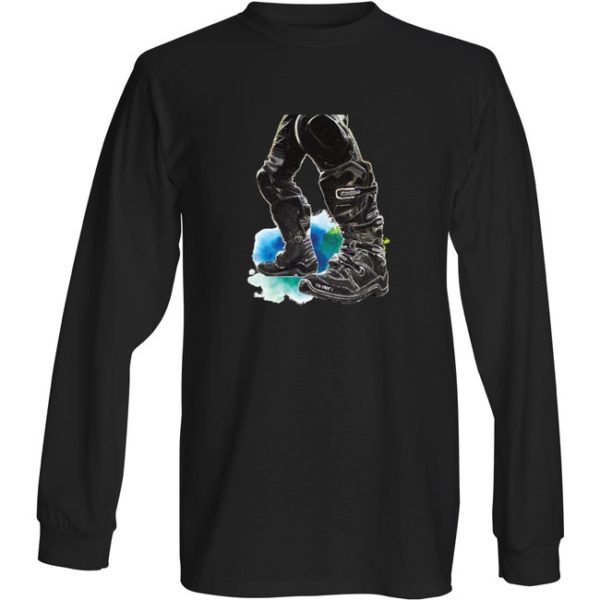 Tee-shirt manches longues noir "MX Boots" signé by SGF
